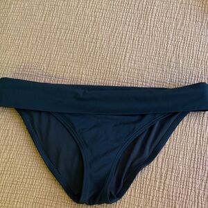 Women's Black Fold-Over Bikini Bottom